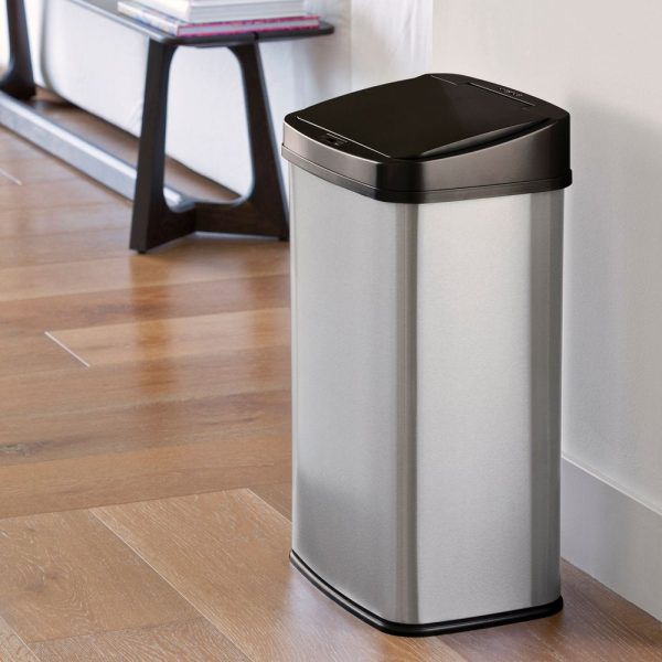 13.2 Gal Motion Sensor Trash Can, Fingerprint-Resistant Online